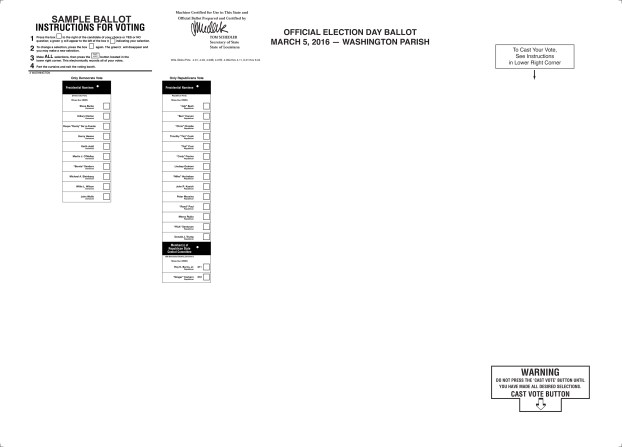 Louisiananans to head to polls Saturday The Bogalusa Daily News The