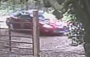 Security cameras caught this video of the burglary suspect's car.